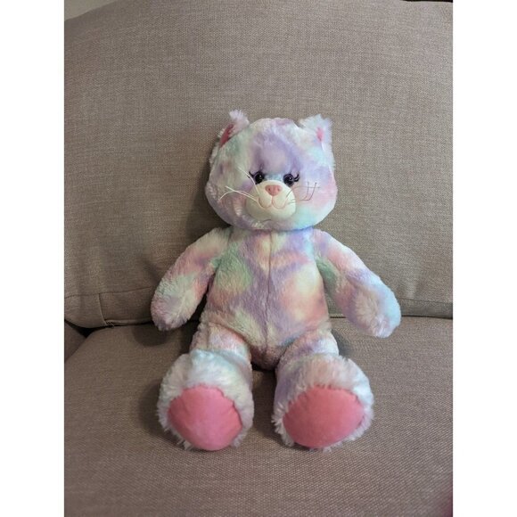 Build-A-Bear Workshop Buddies Multicolor Pastel Sherbert Cat - Picture 1 of 5